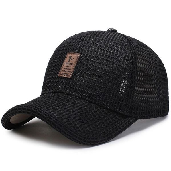 Ediko Black 6 Panel Sports Hat