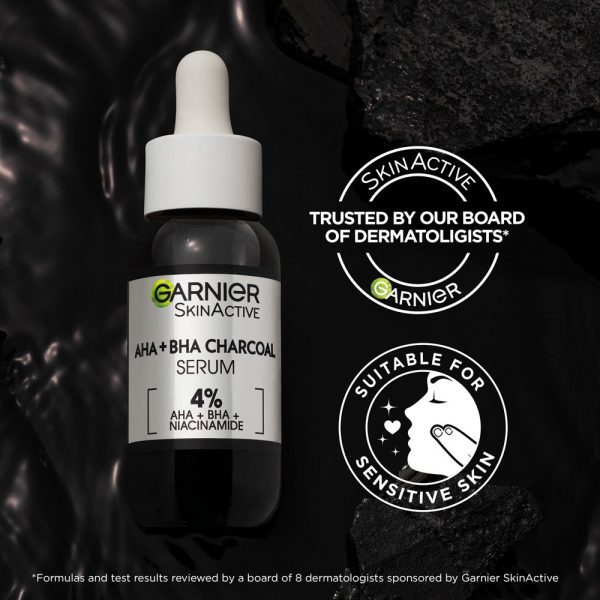 Garnier Anti-Blemish Charcoal Serum With AHA+BHA & Niacinamide For Acne Prone Skin - Image 4