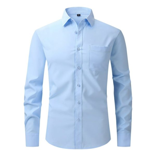 Sky Blue Men's Official Long Sleeve Formal Shirt