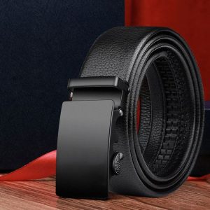 Fashion Men's Belt Leather Automatic Buckle Belts