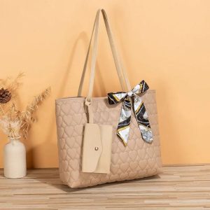 Beige Underarm Handbag Stylish Commuter Bag