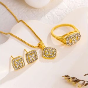 Jewelry Set Full Inlaid Zircon