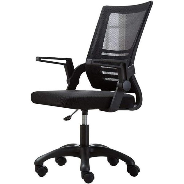 Barksdale BlackOffice Mesh Chair with Flip Up Arms and Lumbar Support Executive Swivel - Image 2