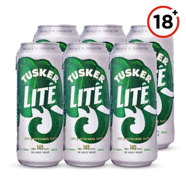 Tusker Lite Can - 500ml - Pack Of 6 - Image 2