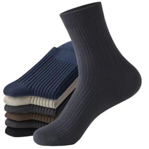 5 Pairs Classic Mens Assorted Patterns Office Socks