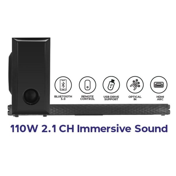 Vision Plus VP2110SB - 2.1CH Soundbar With Bluetooth - Black