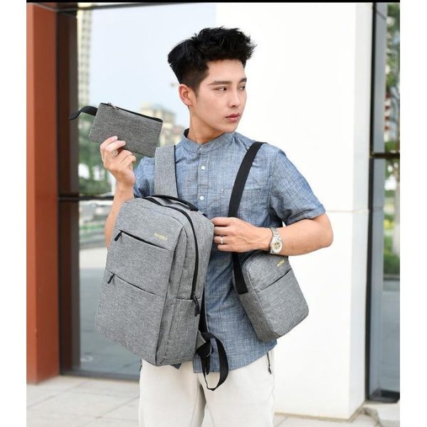 3 In 1 Business mens Laptop Bag Backpack Crossbody Bag - Image 5