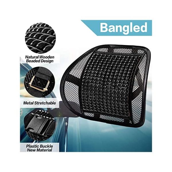 BEADED BREATHEBLE Car &Office Seat Lumbar Back Rest Support - Image 3