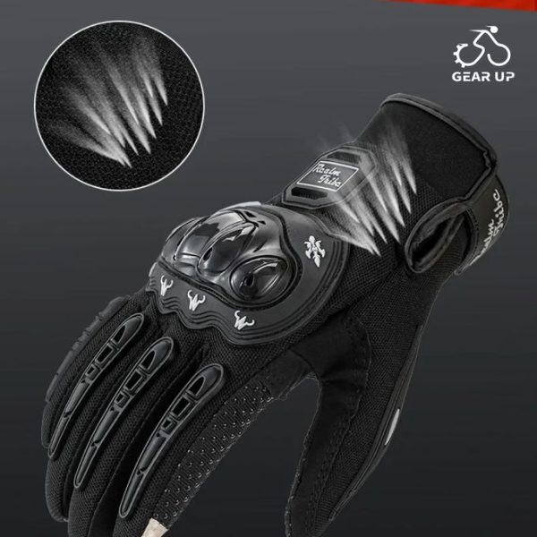 Motorcycle Full Finger Armored Shockproof Non-slip Gloves - Image 4