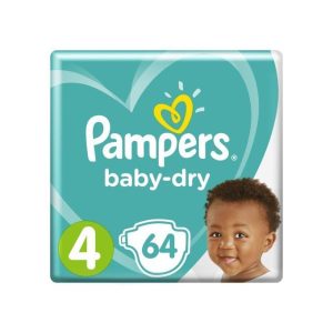 Pampers UK Pampers Baby-dry Size 4 Nappy Pants, 9 Kg -15 Kg (56Pack)