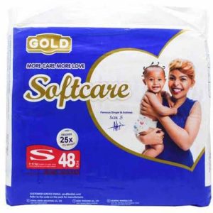 Softcare Gold Diaper High Count, Size S, 48 Count