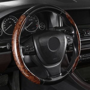 Car Steering Wheel Cover 38cm Ultra-thin Non-slip Card Cover DIY Handle Cover TypeD Universal.